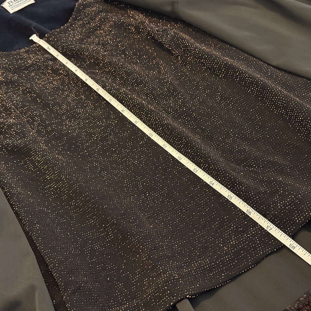 R&M Richards Vintage Elegant Black and Brown Jacket Set w/inner top Velvet EUC-L - Picture 10 of 11